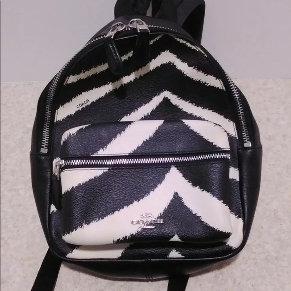 Coach Bags Coach Mini Charlie Backpack Zebra Print Leather Poshmark